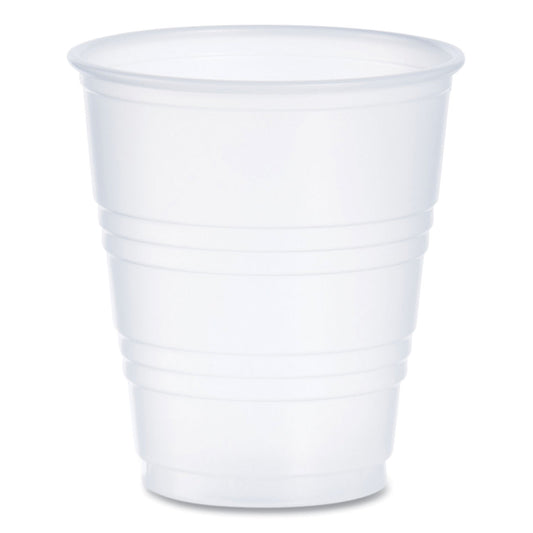 High-Impact Polystyrene Cold Cups, 5 oz, Plastic, Translucent, 100/Pack