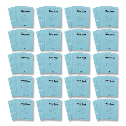 Examination Blue Book, Wide/Legal Rule, Blue Cover, (6) 8.5 x 7 Sheets, 1,000/Carton