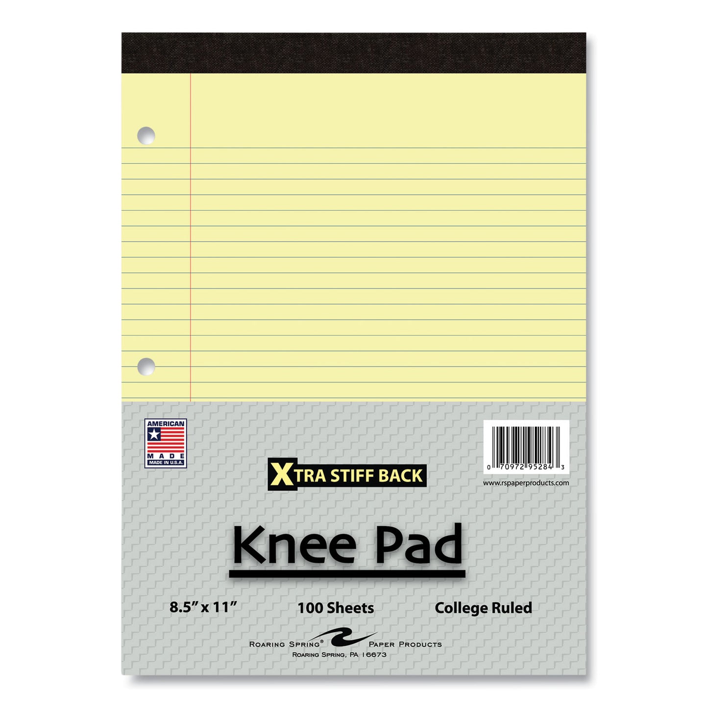 Stiff-Back Pad, Medium/College Rule, (100) Canary Yellow 8.5 x 11 Sheets, 36/Carton