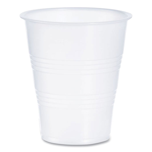 High-Impact Polystyrene Cold Cups, 7 oz, Plastic, Translucent, 100/Pack