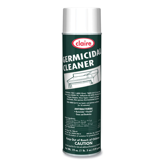 Germicidal Cleaner, Floral Scent, 19 oz Aerosol Spray