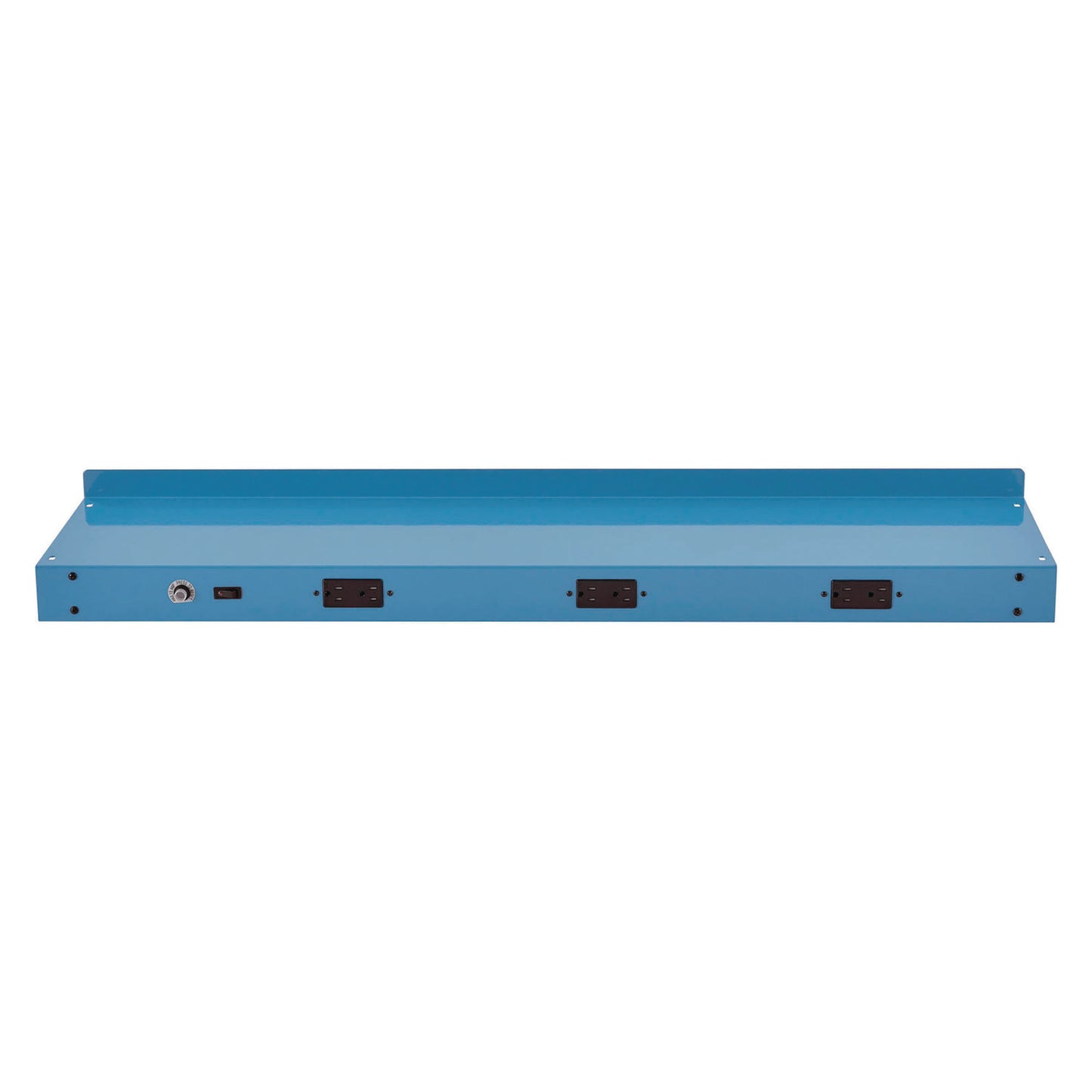 Upper Workbench Shelf, 3 Duplex Outlets, For Use With 48" Wide Workbenches, 100 lb Weight Capacity