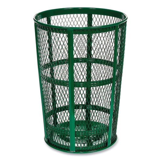 Steel Mesh Corrosion Resistant Trash Can, 48 gal, Green