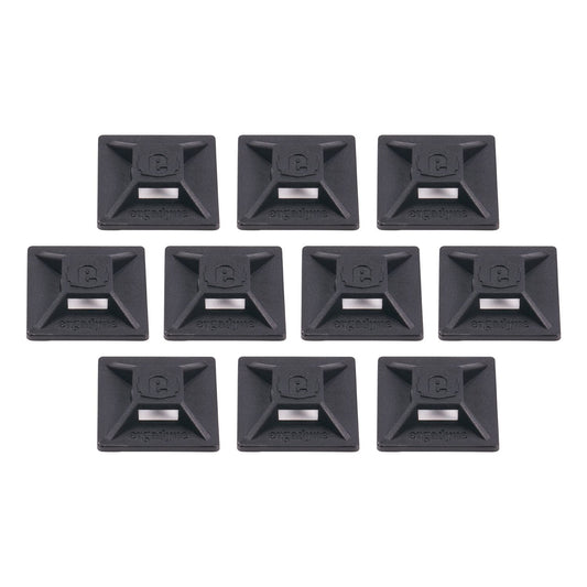 Squids 3701 Mini Adhesive Mount Replacements, 2 lb Max Safe Working Capacity, 0.9" Long, Black,10/Pack